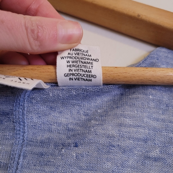 Artisan NY 100% Linen Open Front Lightweight Cardigan Blue - Picture 7 of 13